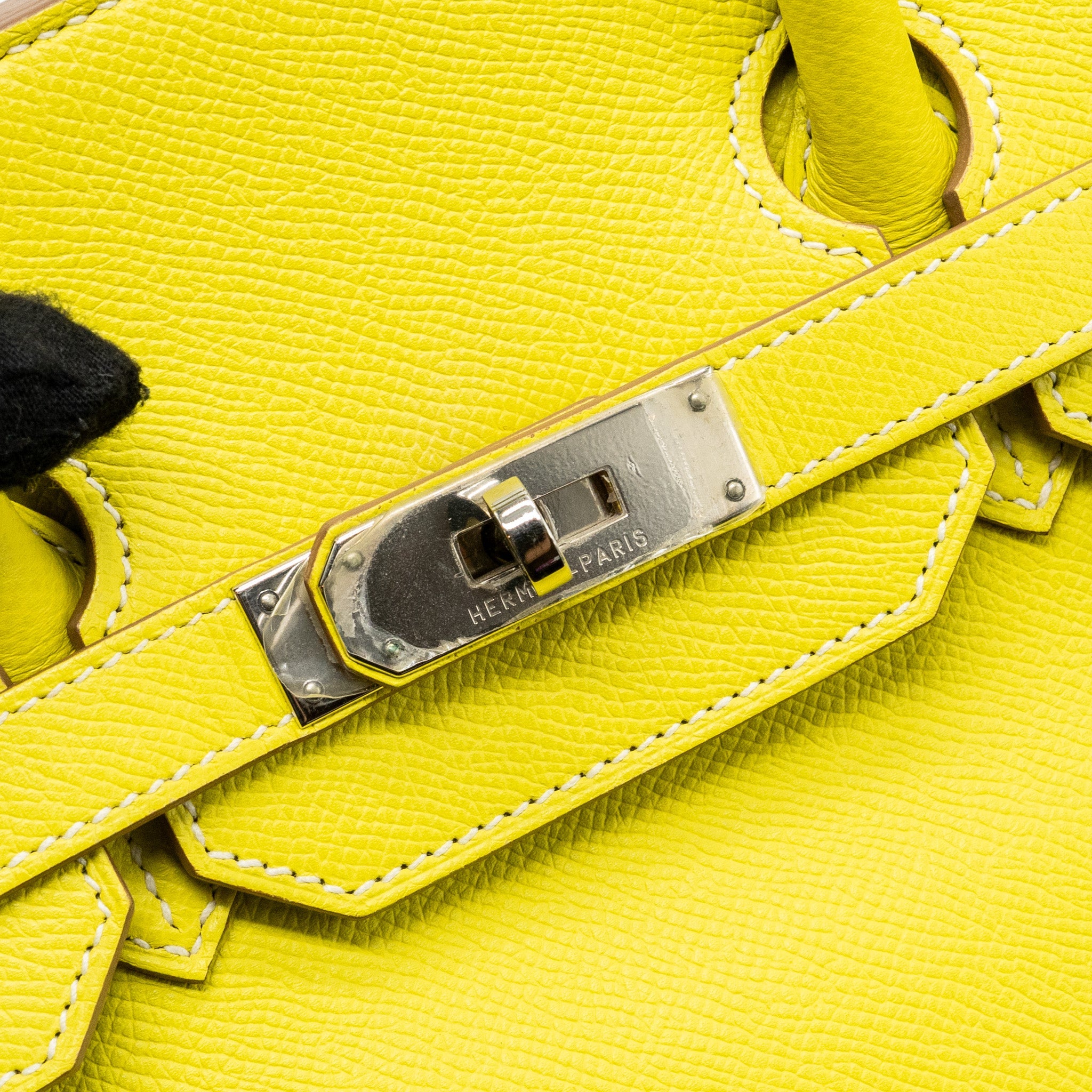 HERMES BIRKIN 35 EPSOM LIME / GRIS PERLE SHW