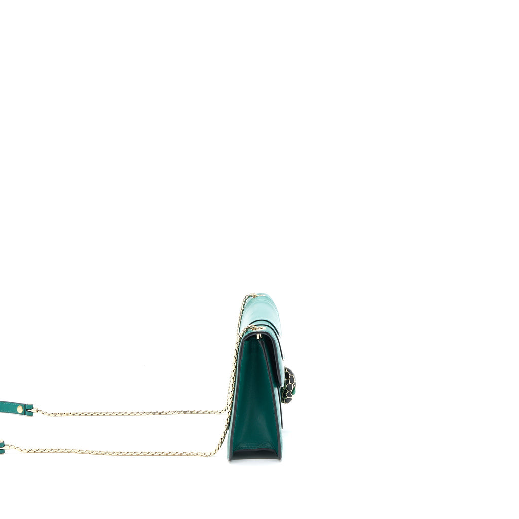BVLGARI SERPENTI FOREVER CROSSBODY BAG CALFSKIN GREEN LGHW
