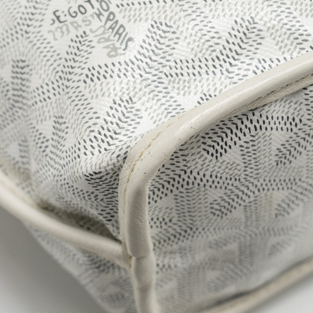 GOYARD MINI ANJOU TOTE BAG HEART GOYARDLINE CANVAS/LEATHER WHITE SHW