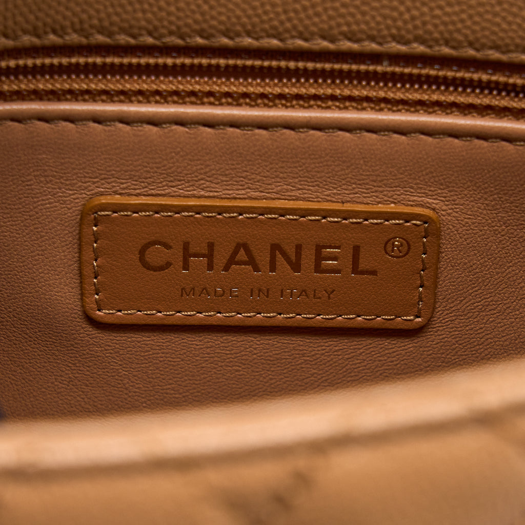 CHANEL SMALL COCO HANDLE CAVIAR BROWN GHW