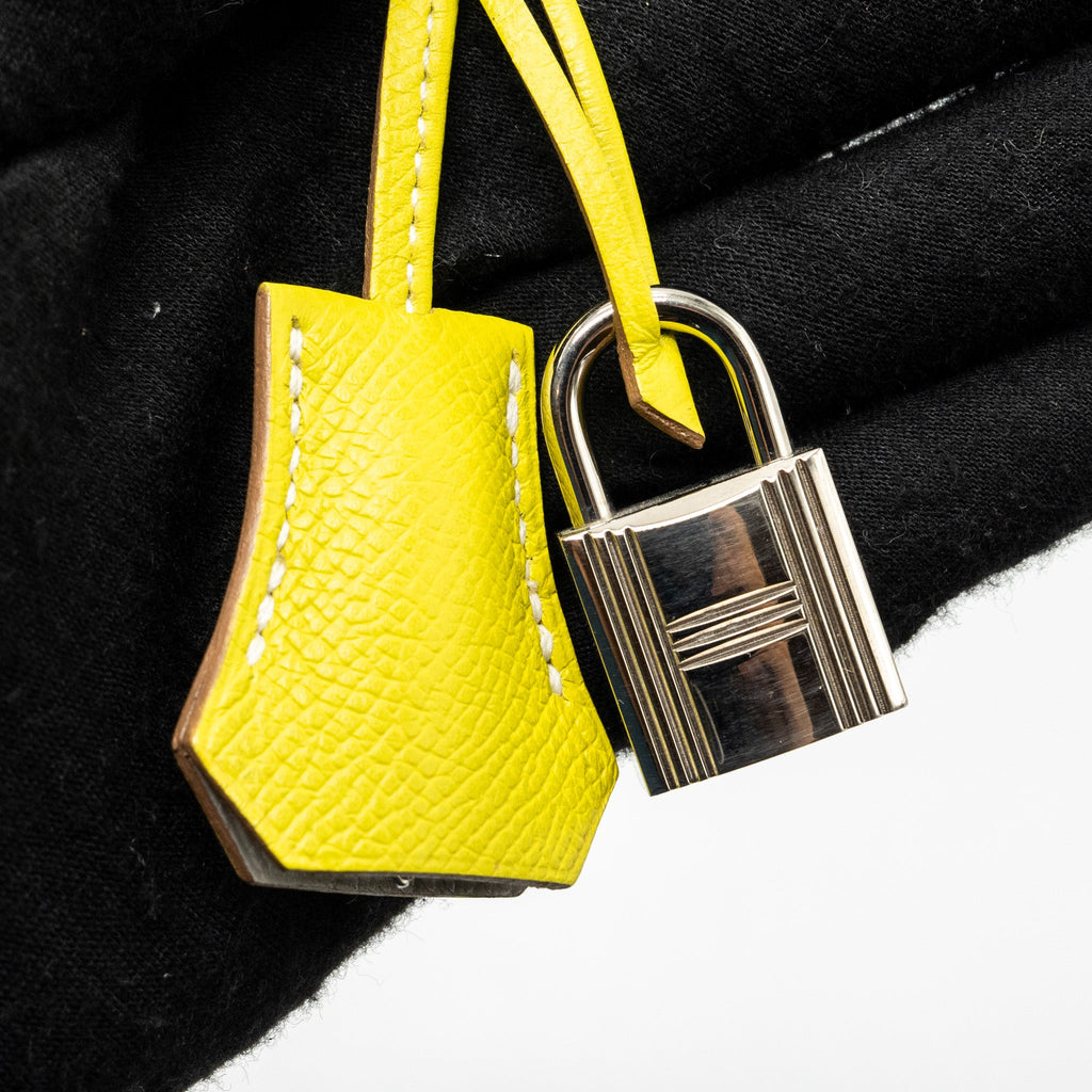 HERMES BIRKIN 35 EPSOM LIME / GRIS PERLE SHW