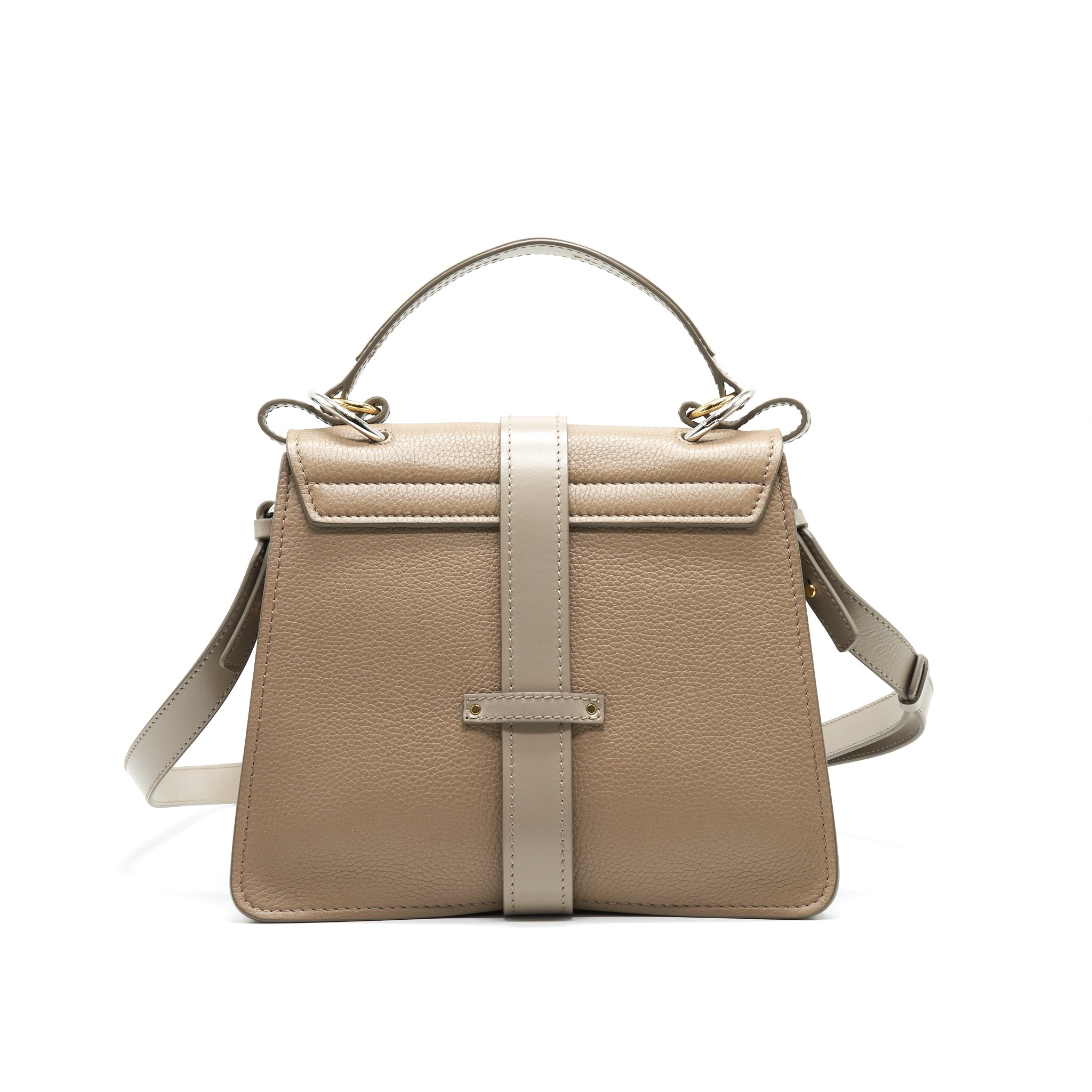 CHLOE TOP HANDLE SHOULDER BAG MOTTY GREY