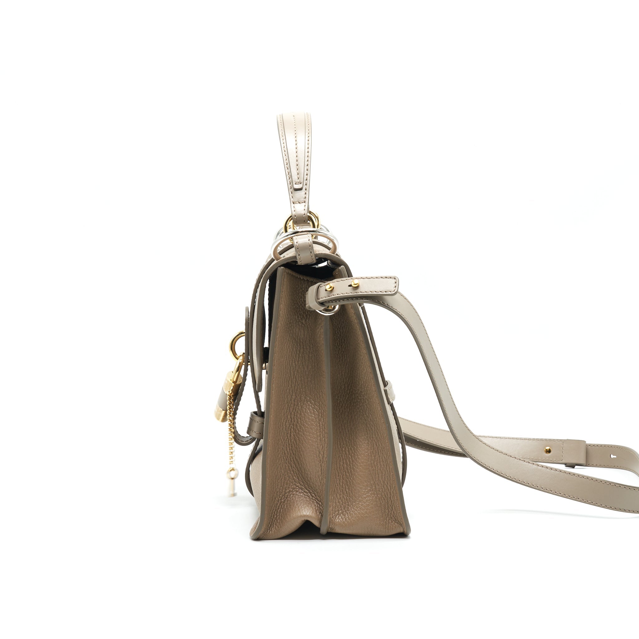 CHLOE TOP HANDLE SHOULDER BAG MOTTY GREY