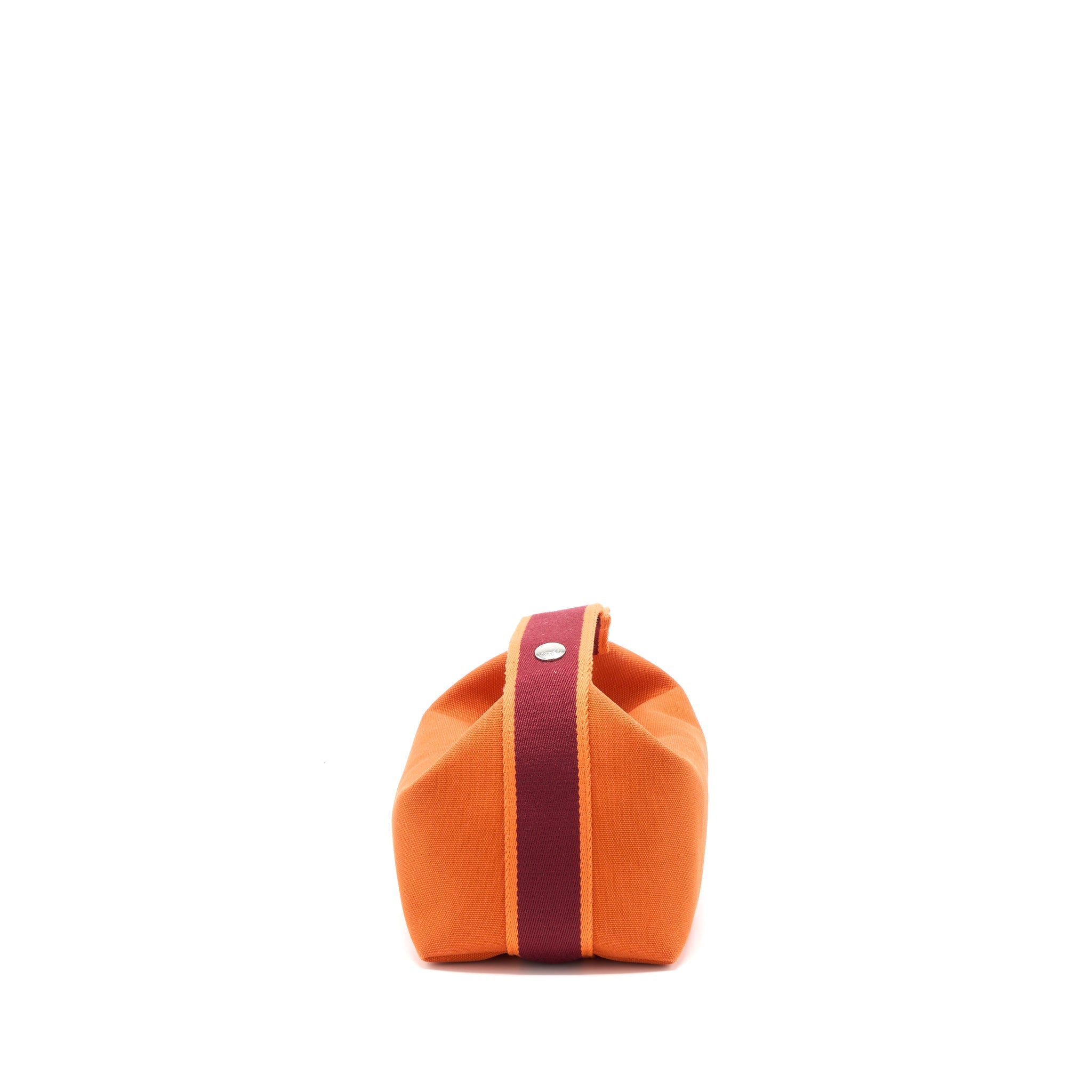 HERMES BRIDE-A-BRAC TRAVEL CASE, SMALL MODEL CANVAS ORANGE FEU SHW