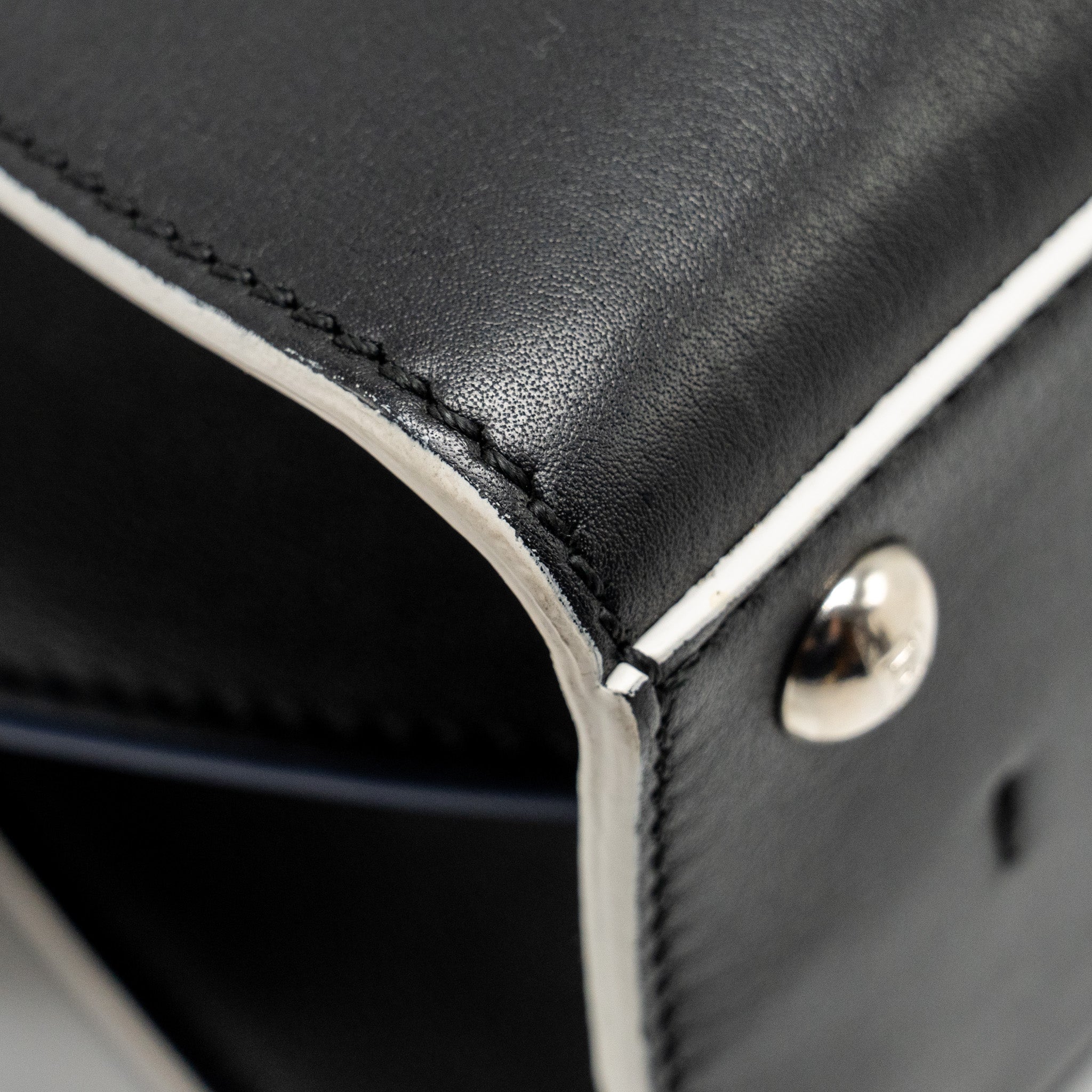 FENDI MINI 3JOURS TOTE BAG CALFSKIN BLACK SHW