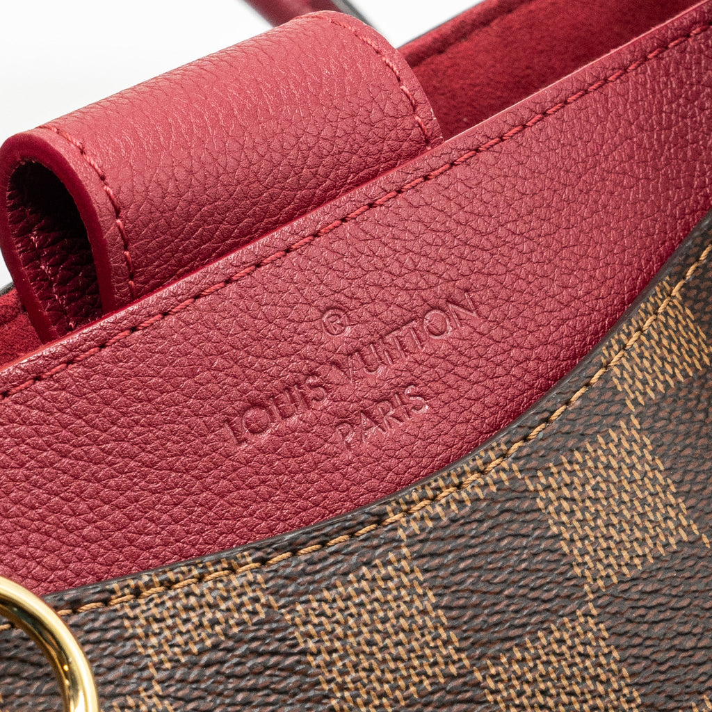 LOUIS VUITTON TOP HANDLE CROSSBODY BAG DAMIER EBENE GHW