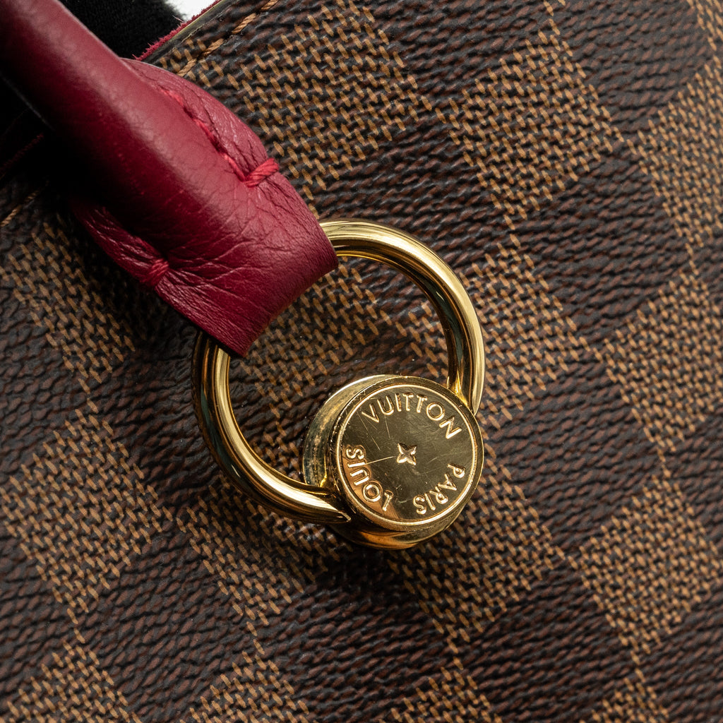 LOUIS VUITTON TOP HANDLE CROSSBODY BAG DAMIER EBENE GHW