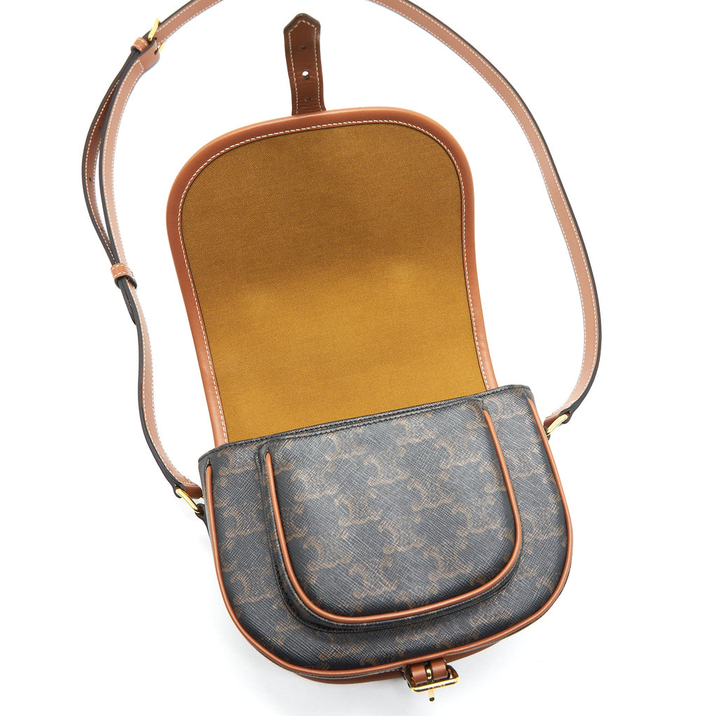 CELINE FLOCO BAG IN TRIOMPHE CANVAS