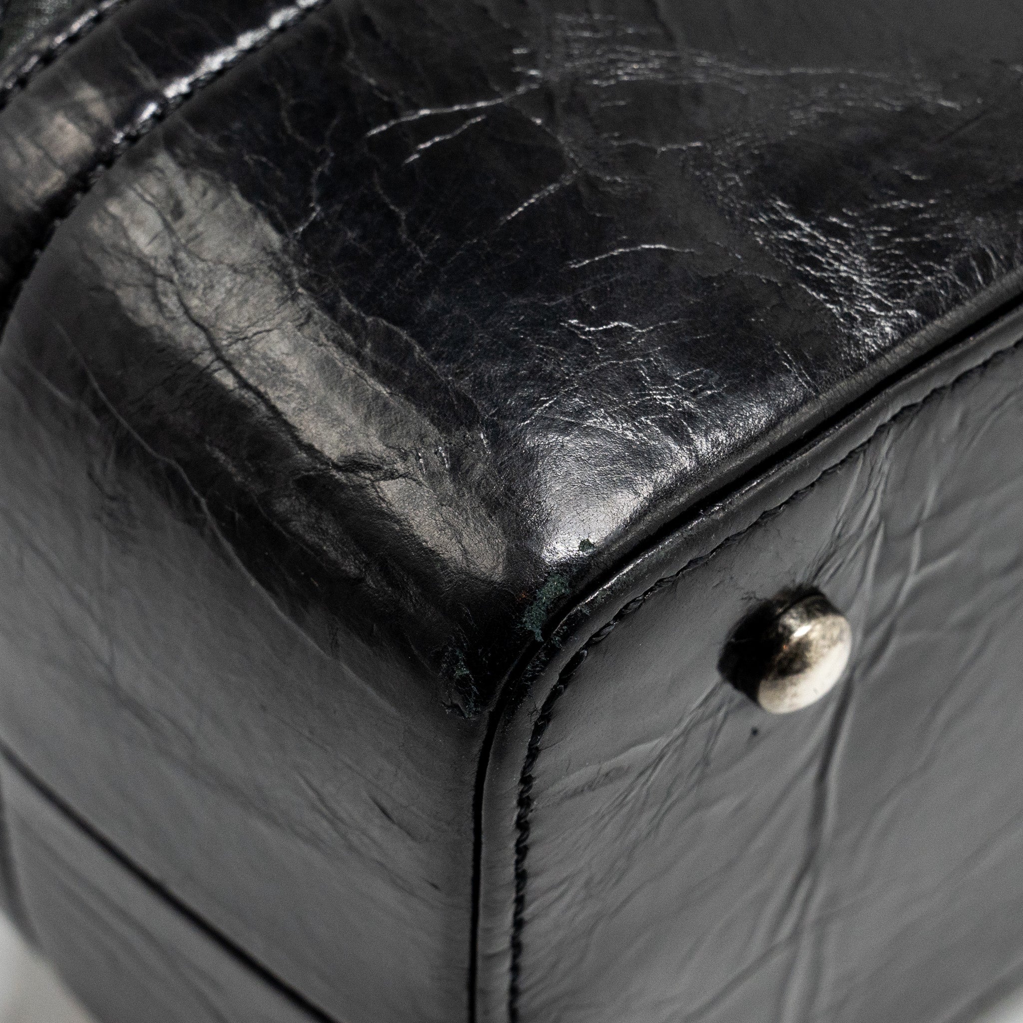 CHANEL LARGE QUILTED SHOULDER BAG CALFSKIN BLACK SHW