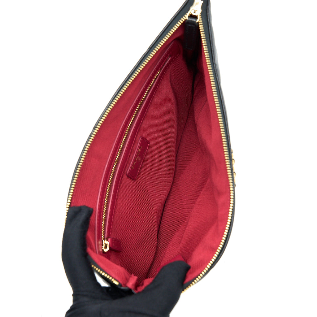 CHANEL 19 CLUTCH LAMBSKIN BLACK GHW