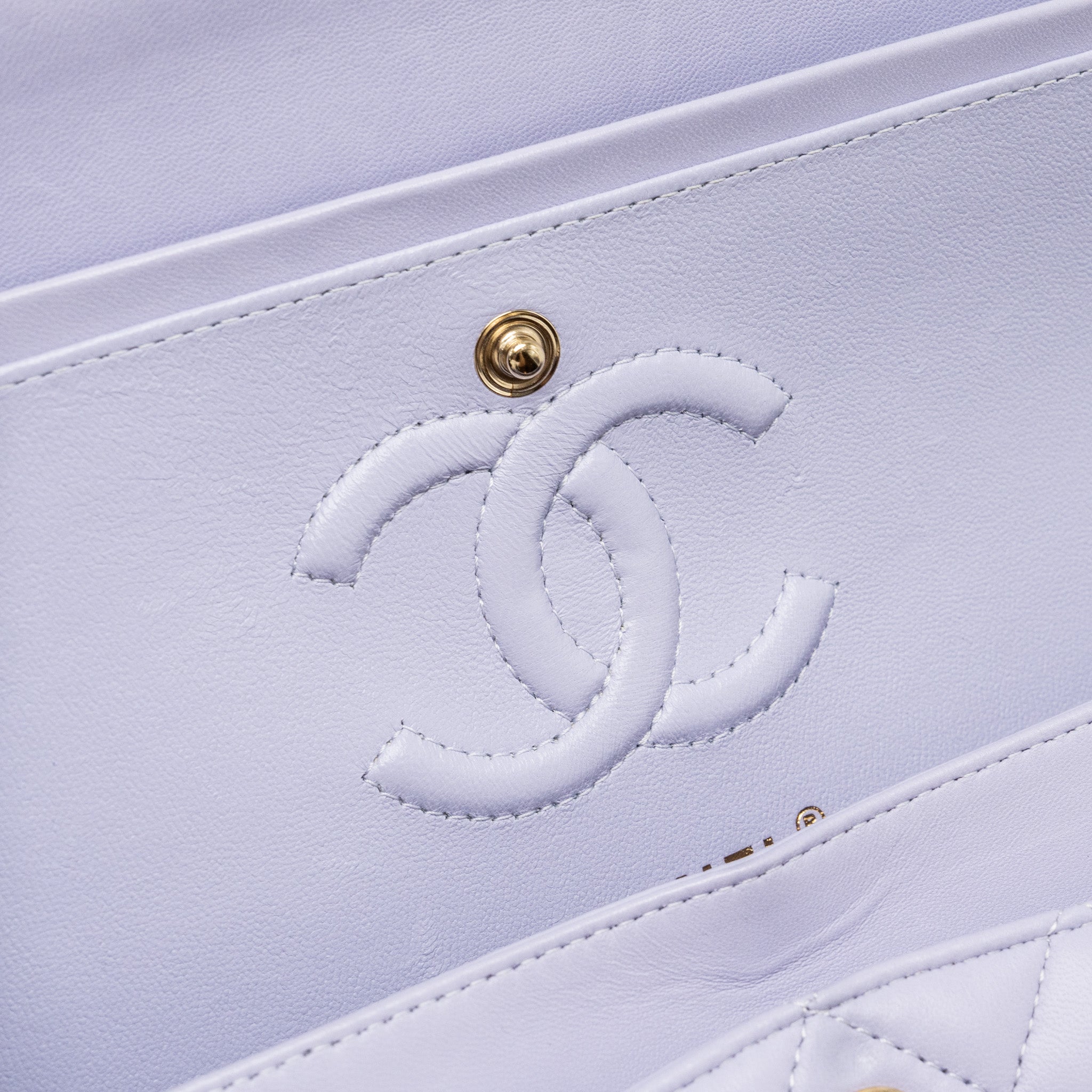 CHANEL SMALL CLASSIC DOUBLE FLAP BAG LAMBSKIN LIGHT PURPLE LGHW(MICROCHIP)