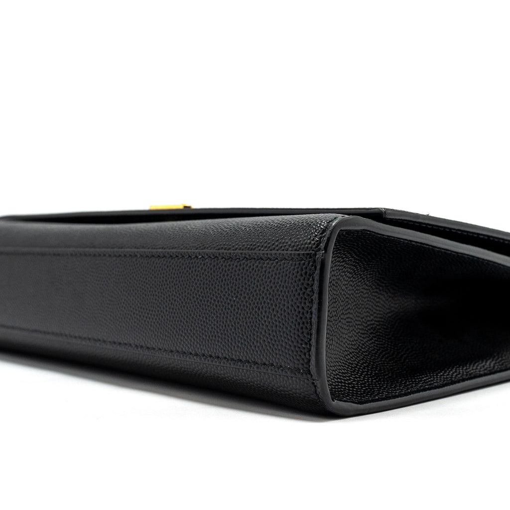 SAINT LAURENT/YSL MEDIUM KATE BAG GRAINED CALFSKIN BLACK GHW
