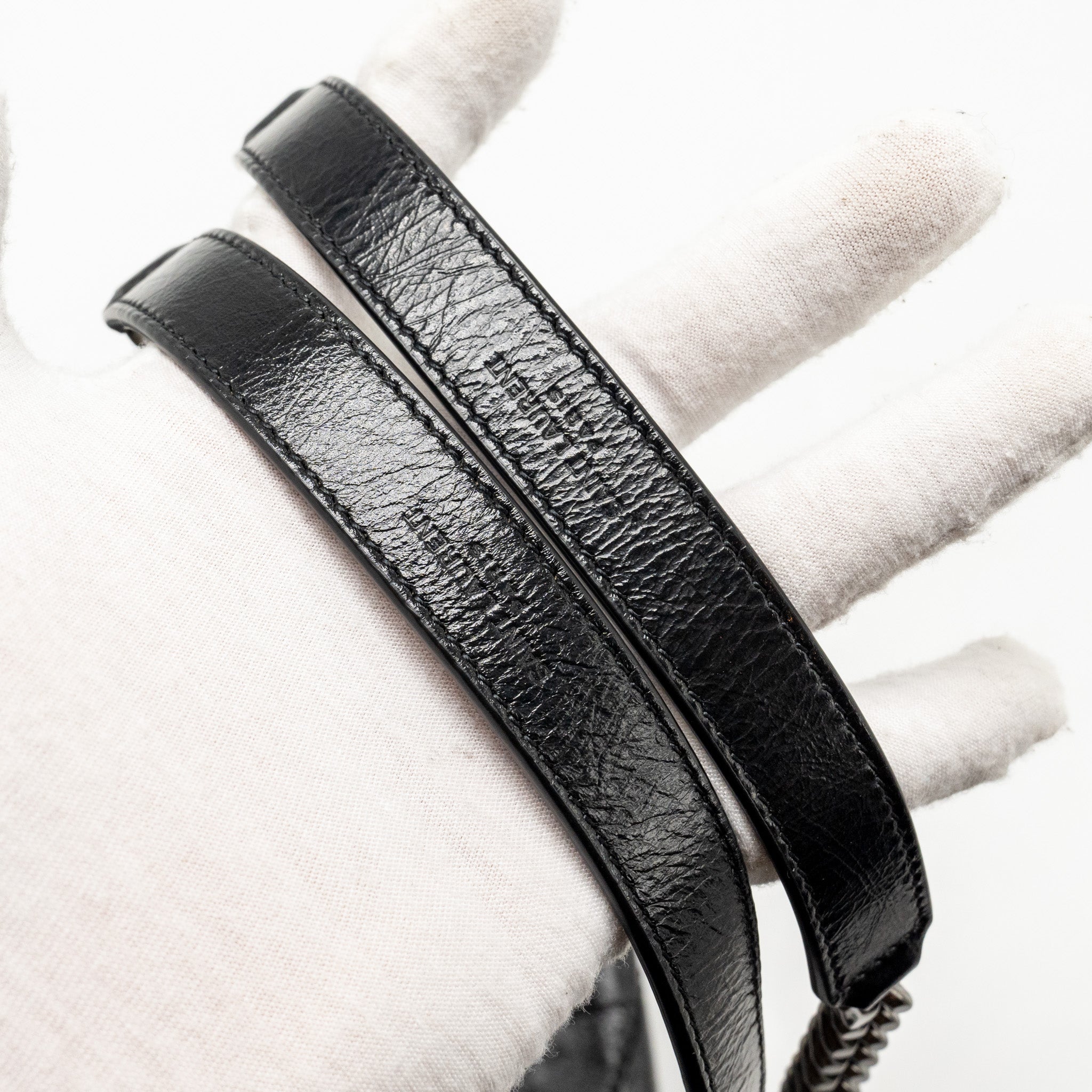SAINT LAURENT/YSL MEDIUM NIKI BAG VINTAGE CALFSKIN BLACK SHW