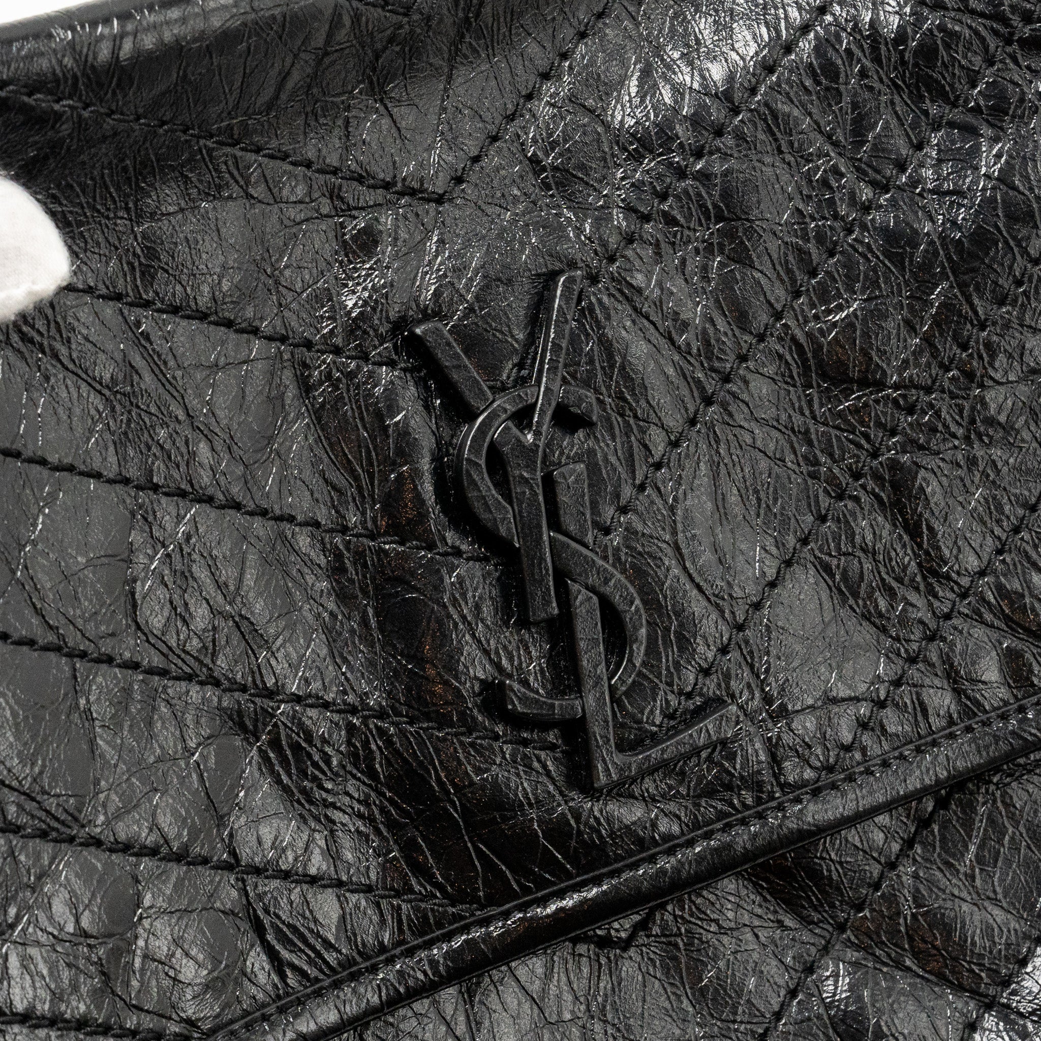 SAINT LAURENT/YSL MEDIUM NIKI BAG VINTAGE CALFSKIN BLACK SHW