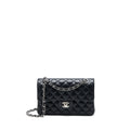 CHANEL SMALL CLASSIC DOUBLE FLAP BAG LAMBSKIN BLACK SHW