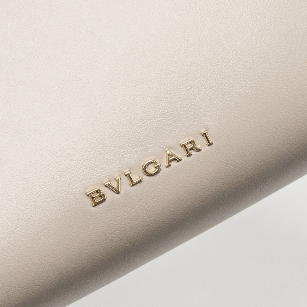 BVLGARI SERPENTINE TOP HANDLE BAG SMOOTH CALFSKIN GREY GHW