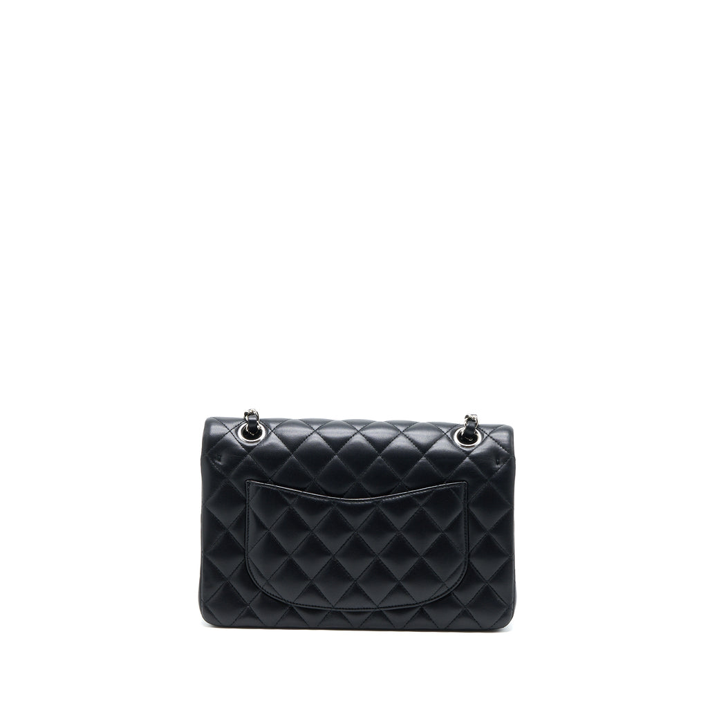 CHANEL SMALL CLASSIC DOUBLE FLAP BAG LAMBSKIN BLACK SHW
