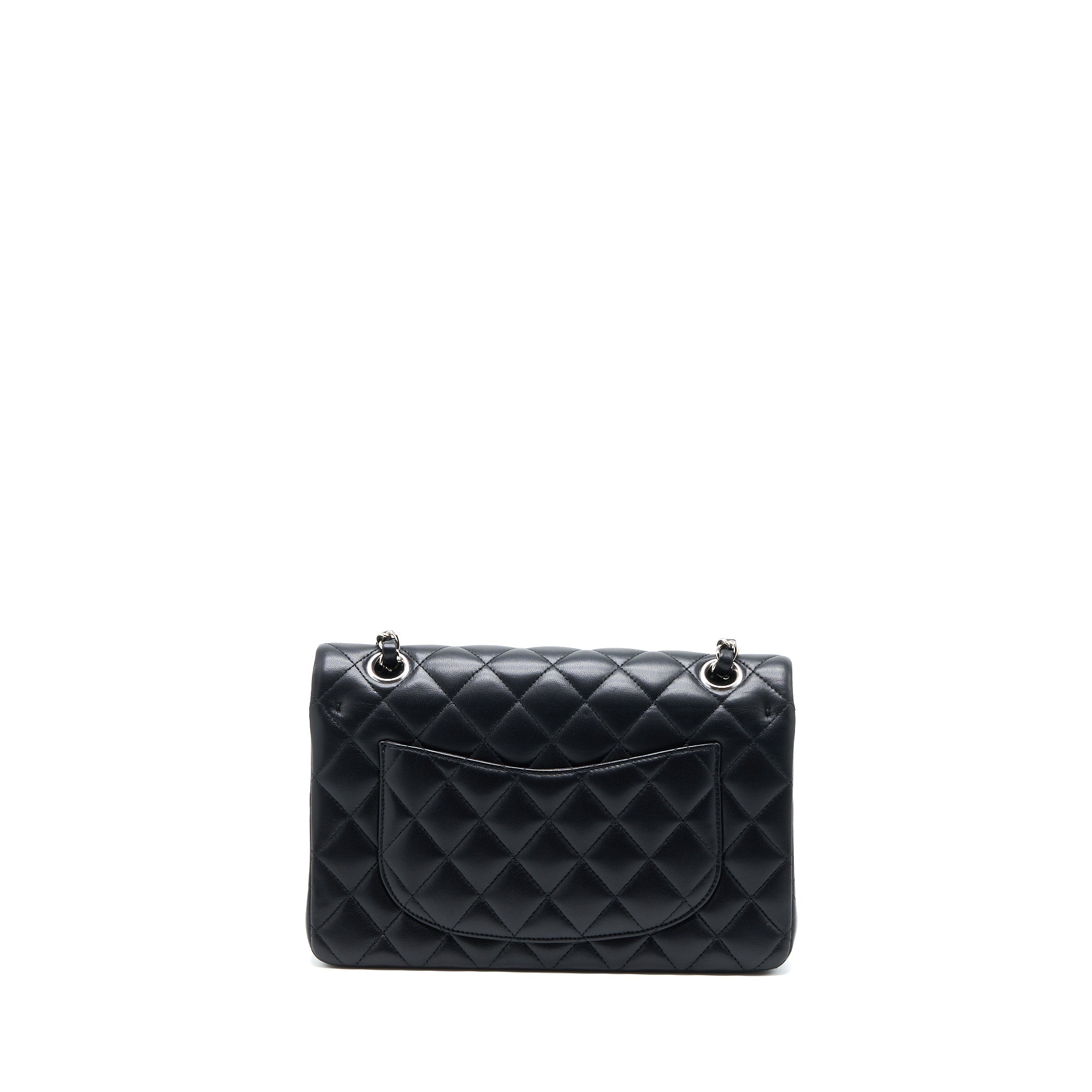 CHANEL SMALL CLASSIC DOUBLE FLAP BAG LAMBSKIN BLACK SHW