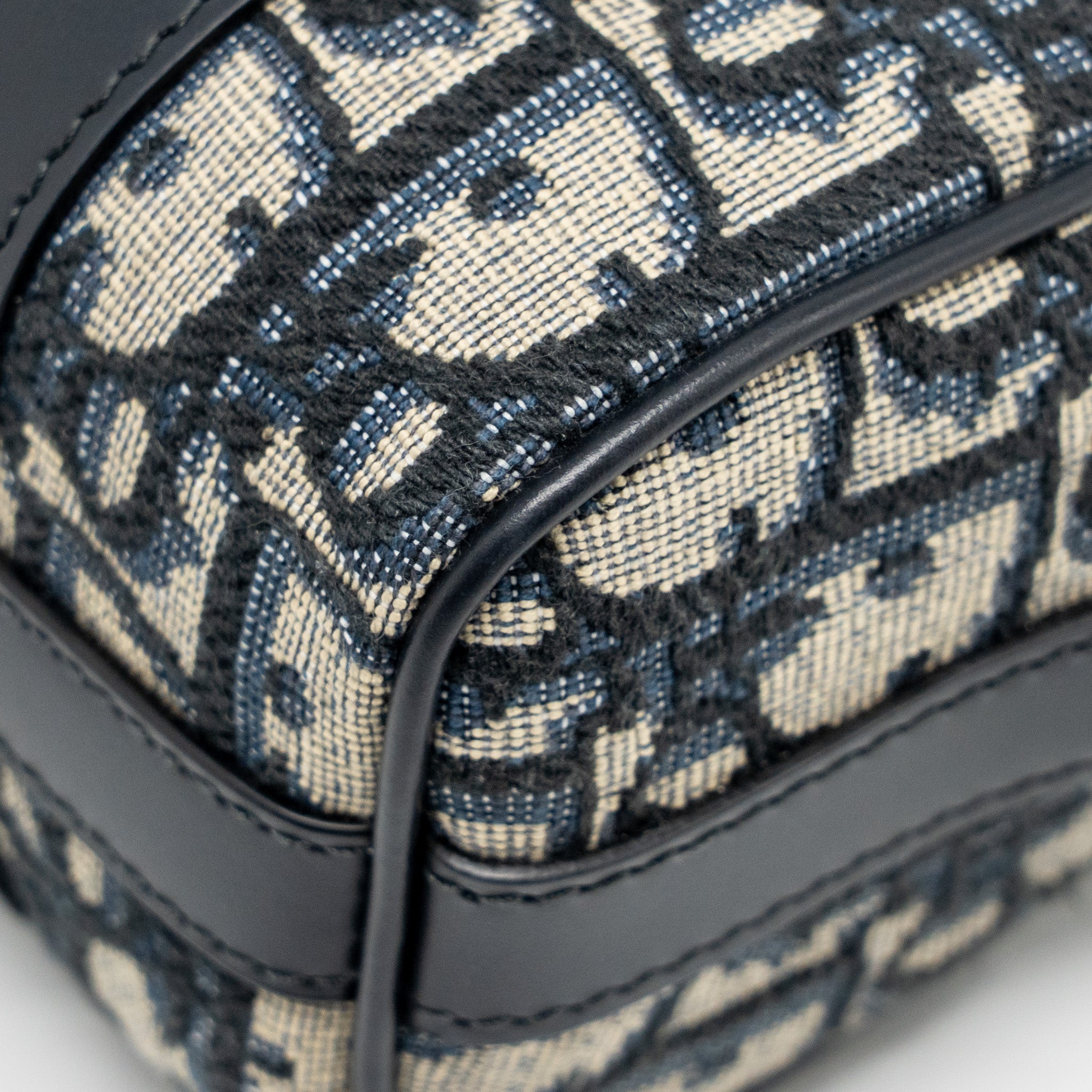 DIOR GROOVE 17 BAG NANO BLUE OBLIQUE CANVAS GHW