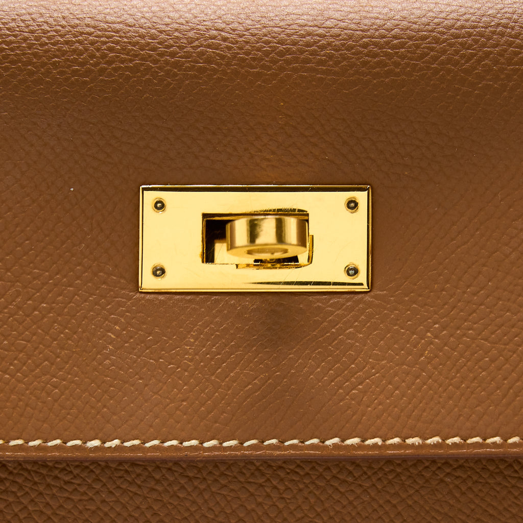 HERMES KELLY 32 SELLIER EPSOM GOLD GHW