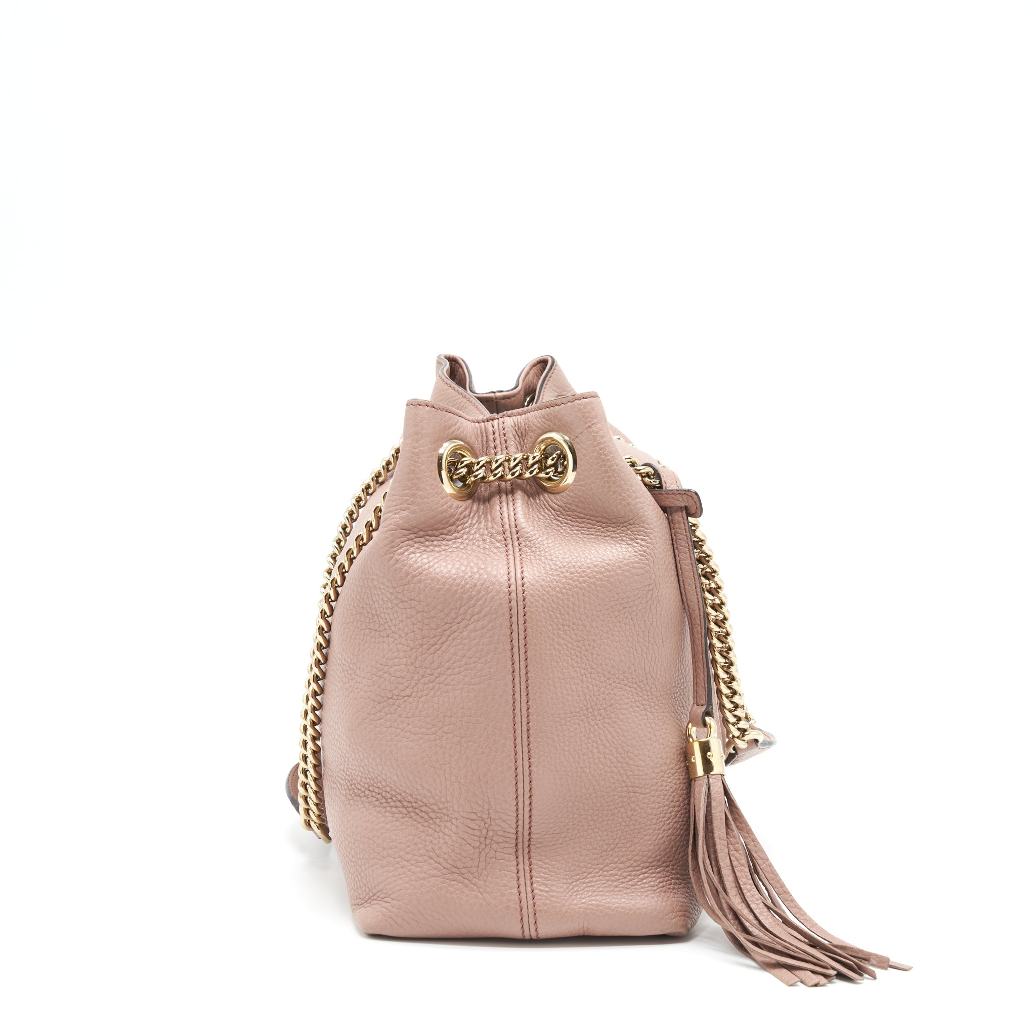 GUCCI SOHO CHAIN SHOULDER BAG LIGHT PINK GHW