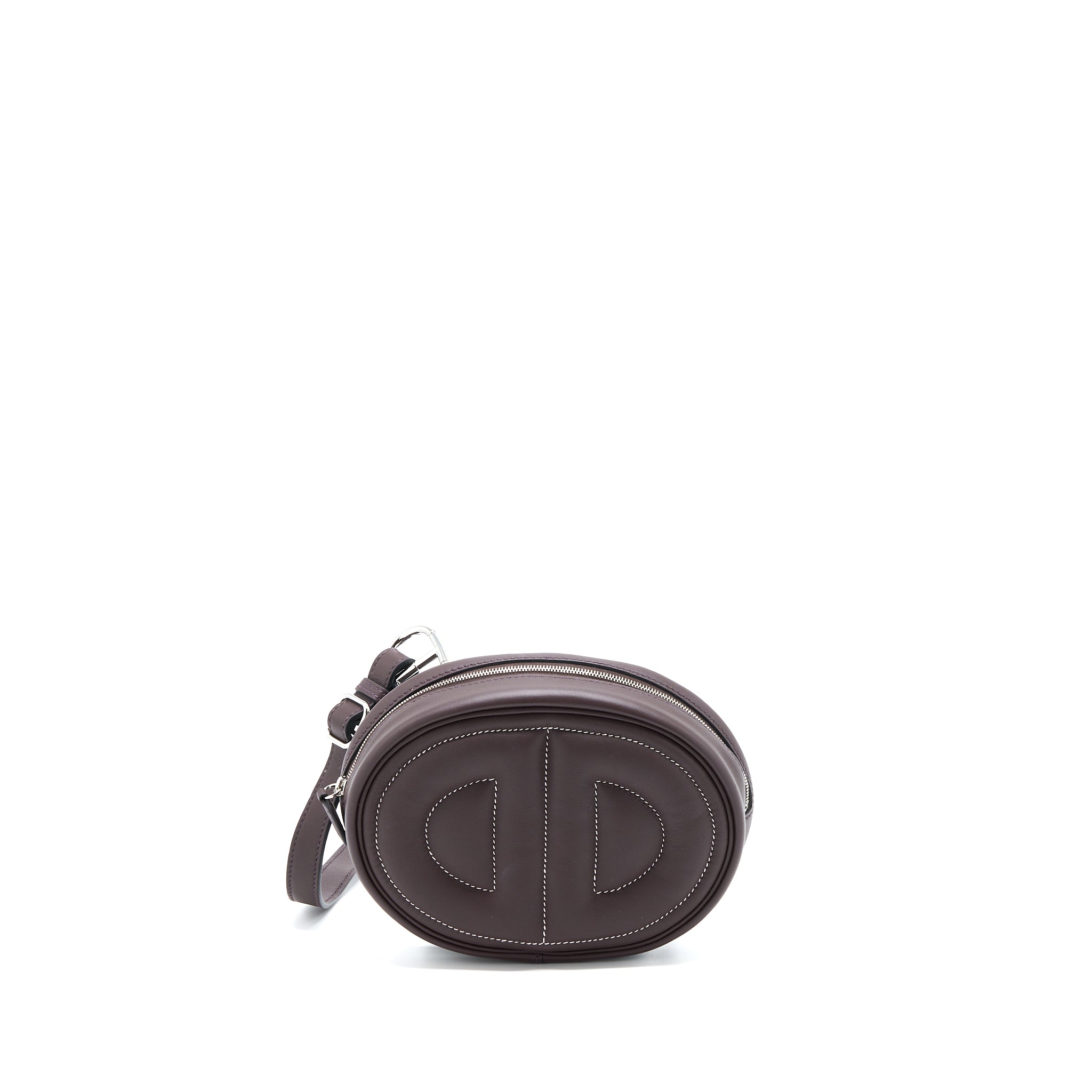 HERMES IN THE LOOP BELT BAG SWIFT ROUGE SELLIER/BLUE FRANCE SHW