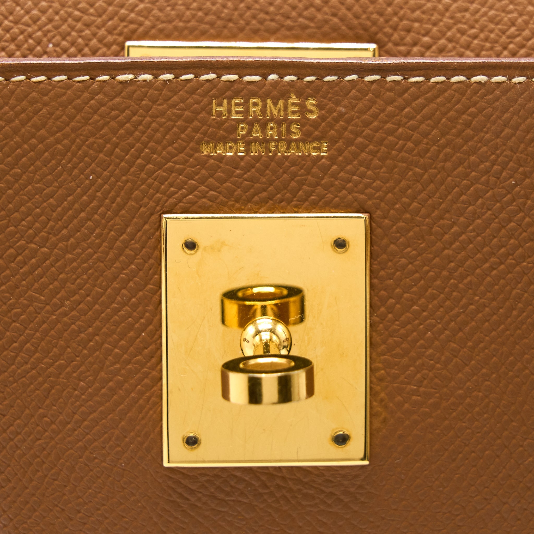 HERMES KELLY 32 SELLIER EPSOM GOLD GHW