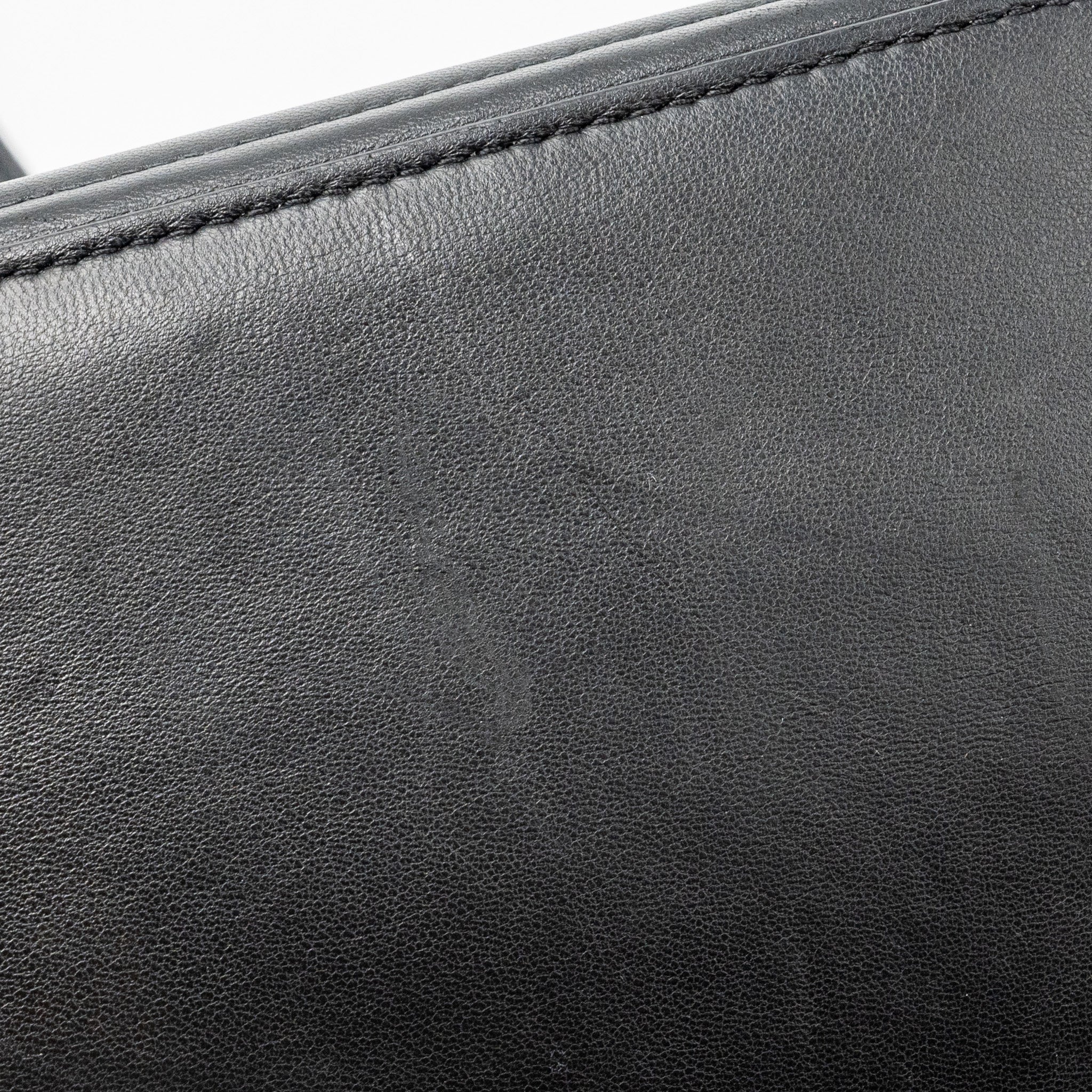 FENDI DOCTOM CHAIN SHOULDER BAG LEATHER BLACK SHW