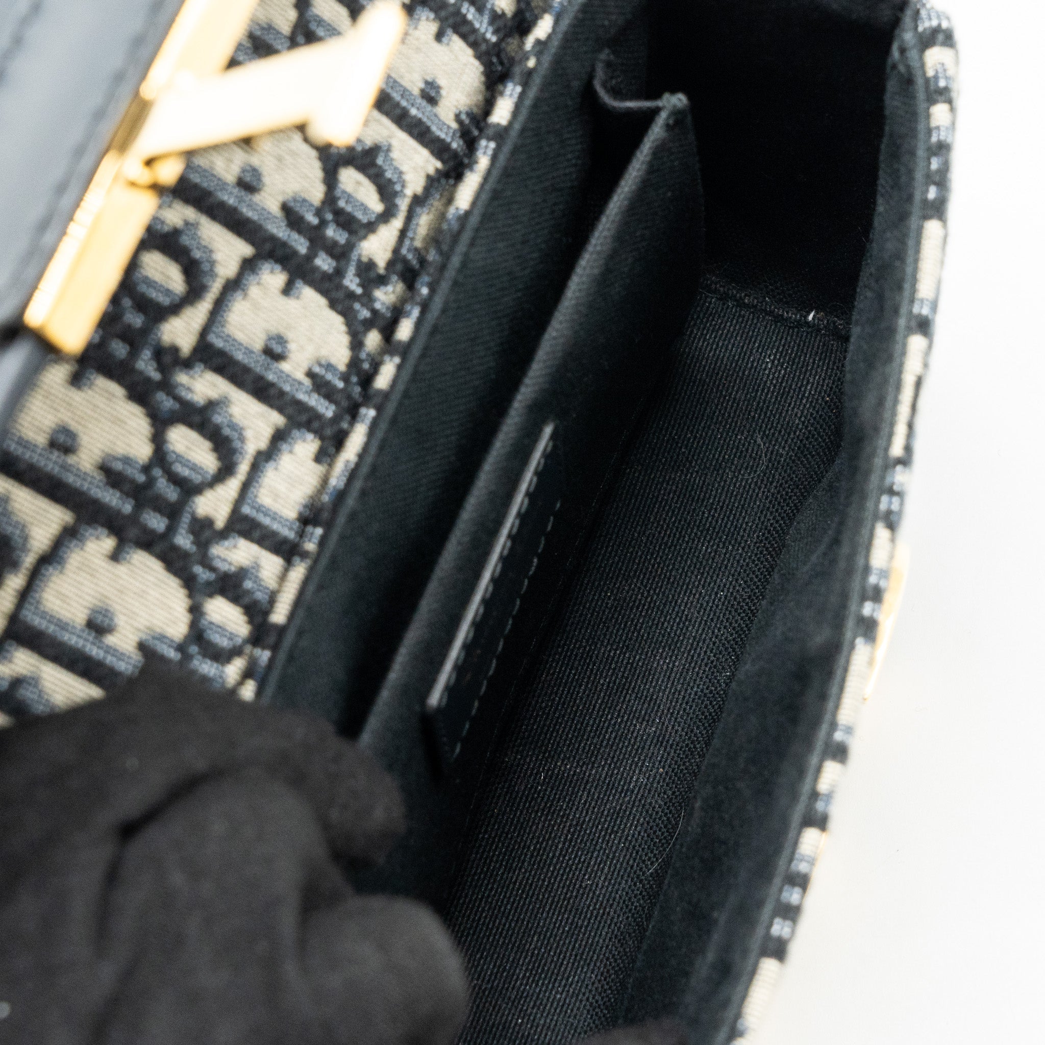 DIOR MINI 30 MONTAIGNE BOX BAG CANVAS / CALFSKIN BLUE OBLIQUE JACQUARD GHW