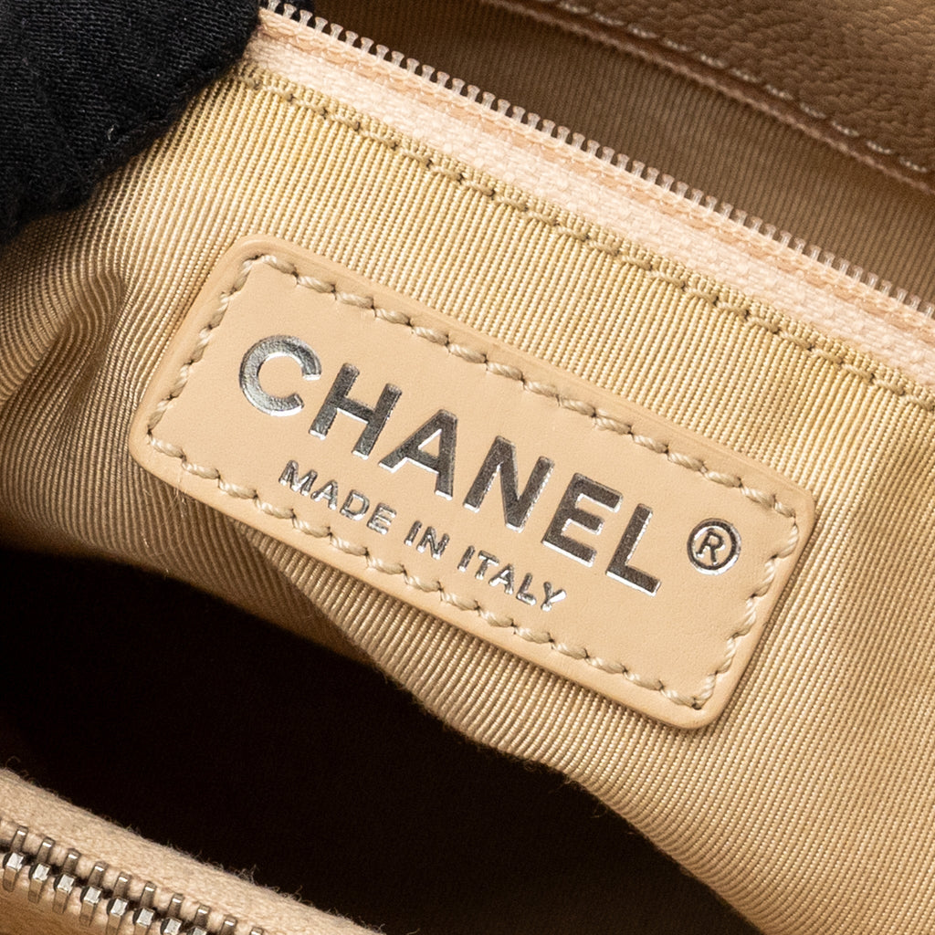 CHANEL GRAND SHOPPING TOTE BAG CAVIAR BEIGE SHW