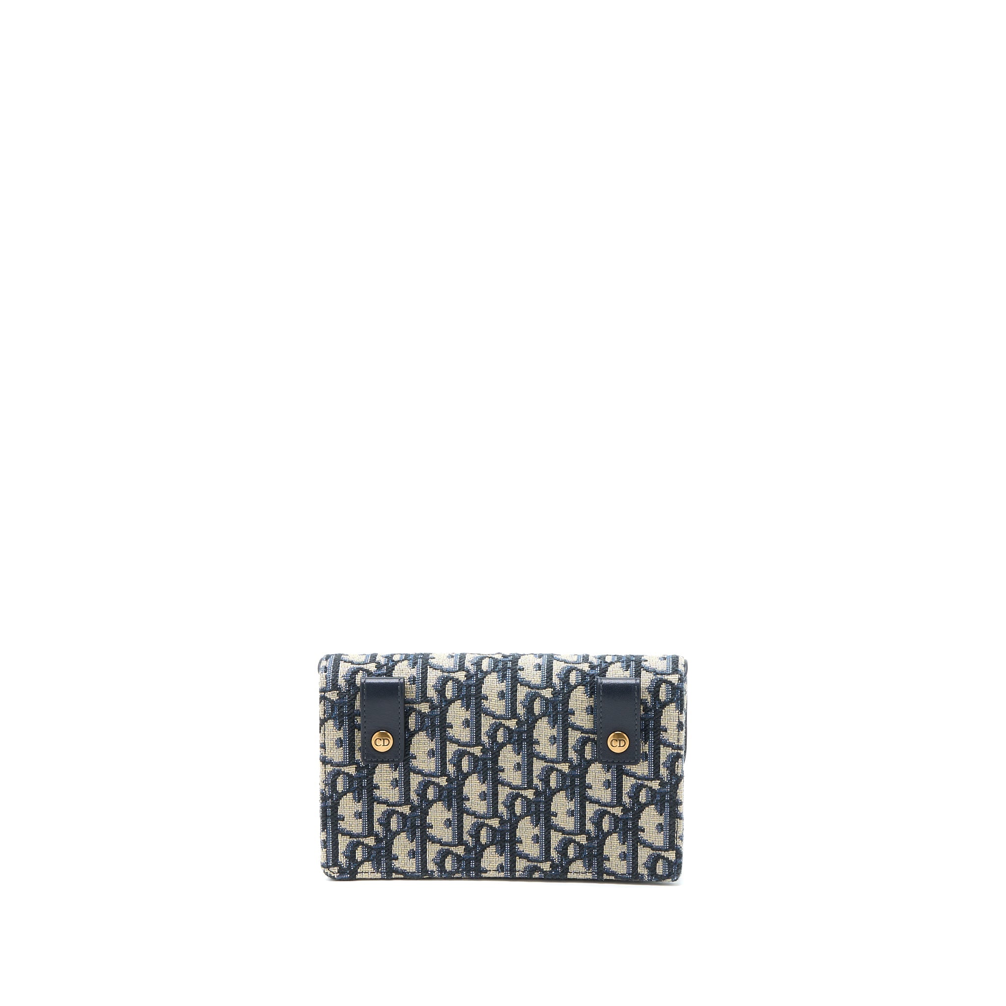 DIOR SADDLE BELT POUCH BLUE OBLIQUE JACQUARD BRUSHED GHW
