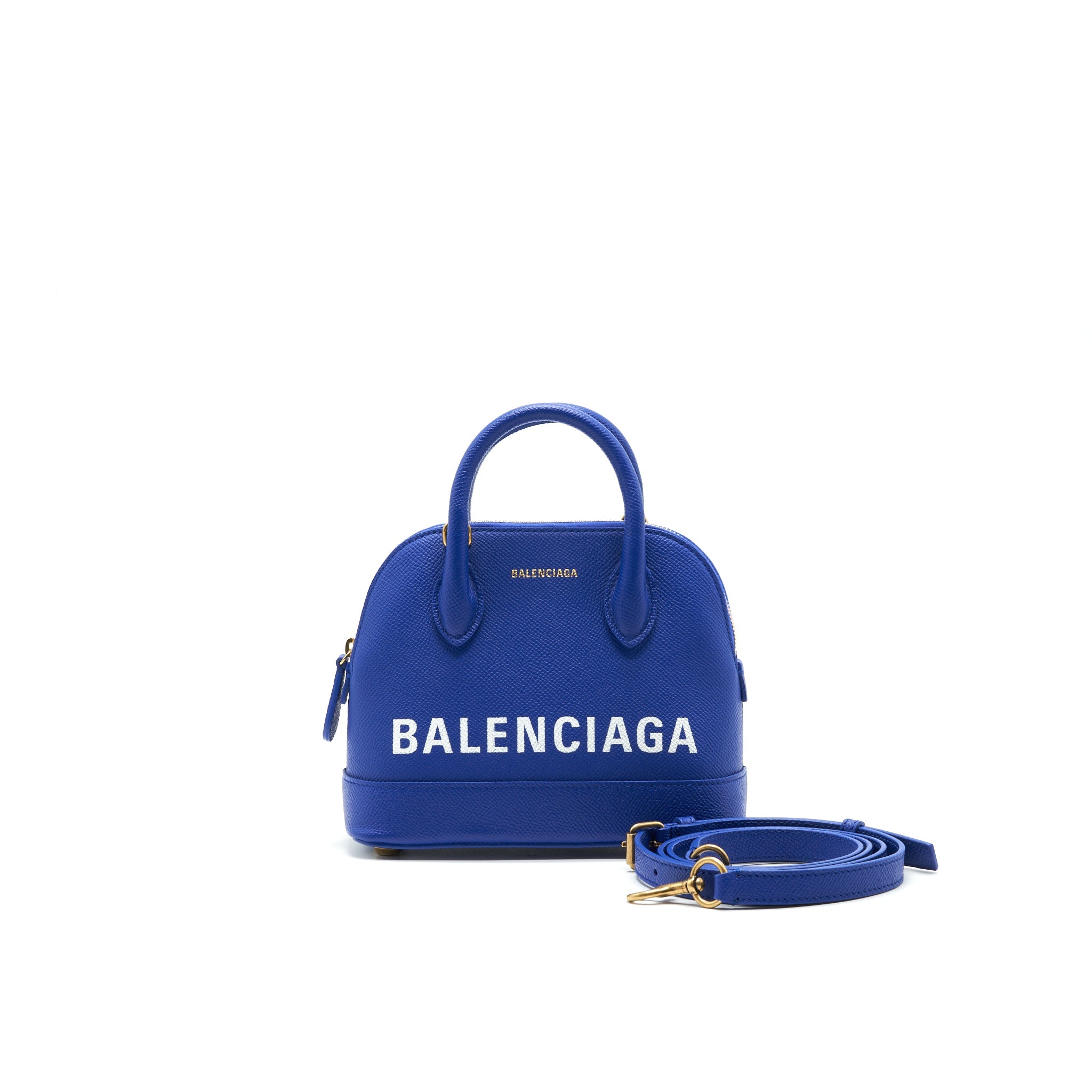 BALENIAGA VILLA TOP HANDLE BAG XXS BLUE