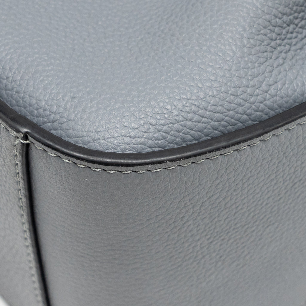 LOEWE MINI HAMMOCK DRAWSTRING BAG GRAINED CALFSKIN GREY GHW