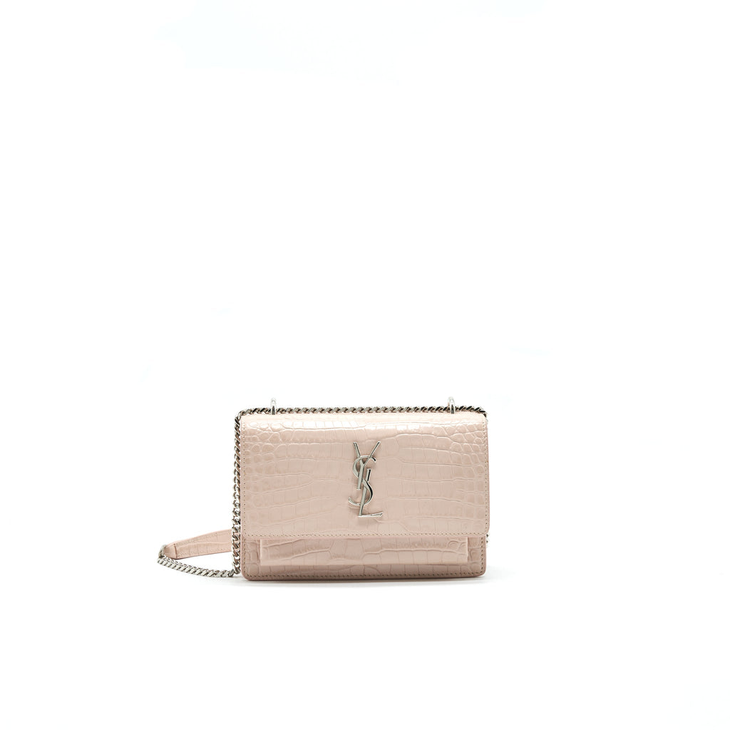 SAINT LAURENT /YSL SMALL WALLET ON CHAIN PINK SHW