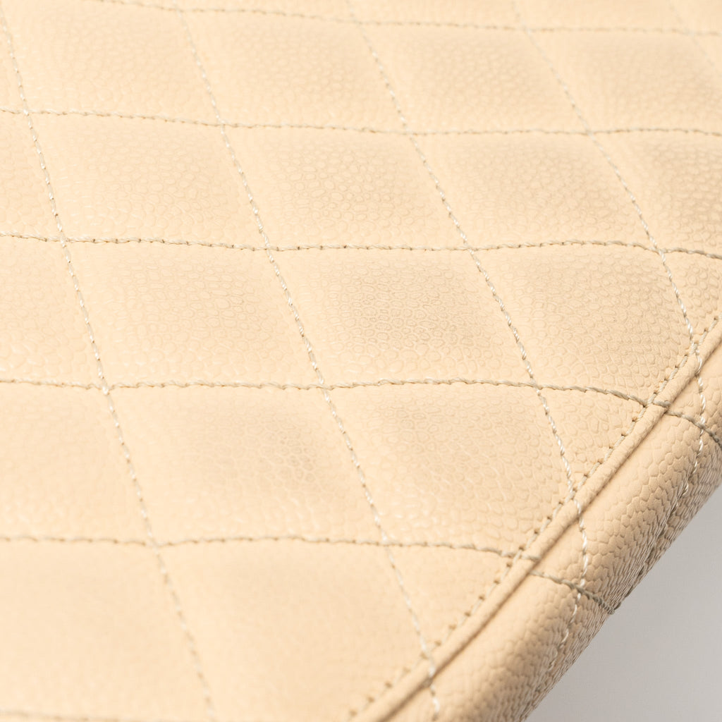 CHANEL GRAND SHOPPING TOTE BAG CAVIAR BEIGE SHW