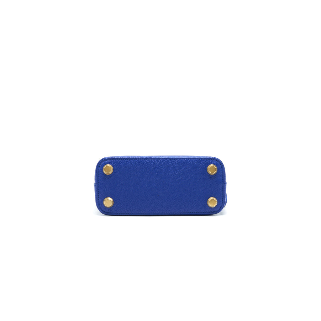 BALENIAGA VILLA TOP HANDLE BAG XXS BLUE
