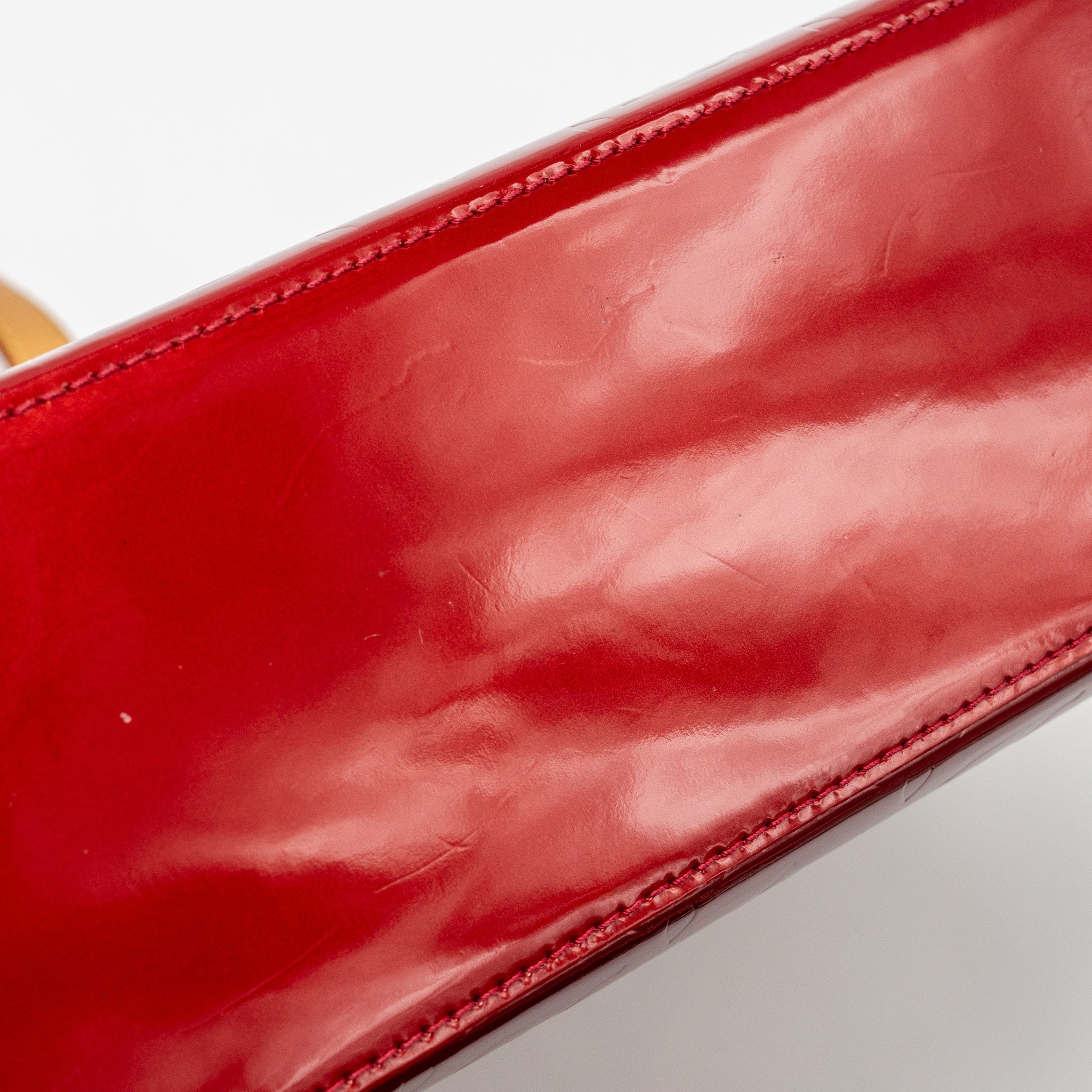 LOUIS VUITTON ZIP TOTE BAG PATENT RED GHW