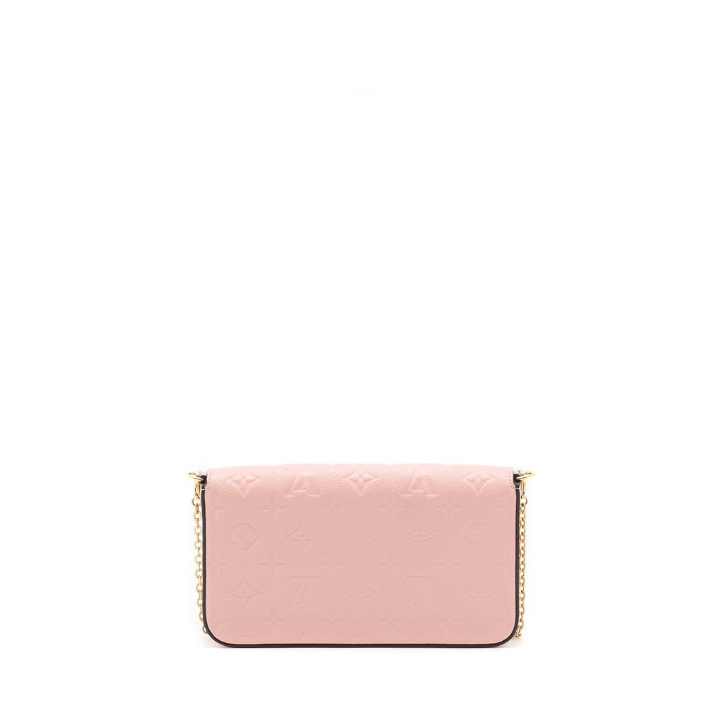 LOUIS VUITTON FELICIA POCHETTE MONOGRAM EMPREINTE ROSE POUNDER GHW