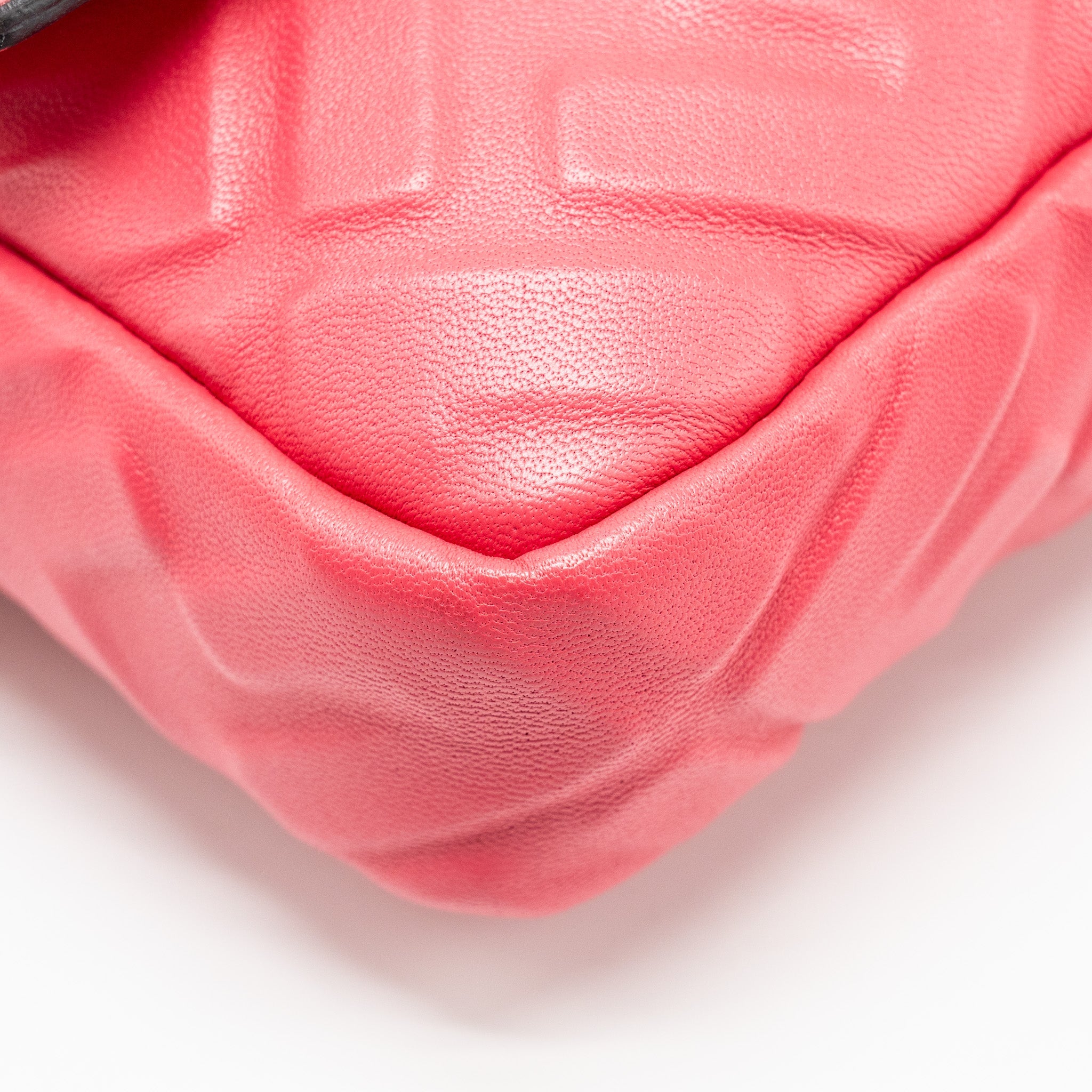 FENDI MINI BAGUETTE BAG NAPPA LAMBSKIN PINK GHW