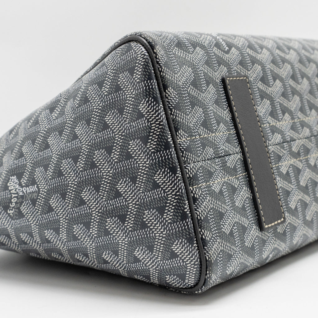 GOYARD ROUETTE SOUPLE PM BAG GOYARDLINE CANVAS / CALFSKIN GREY SHW
