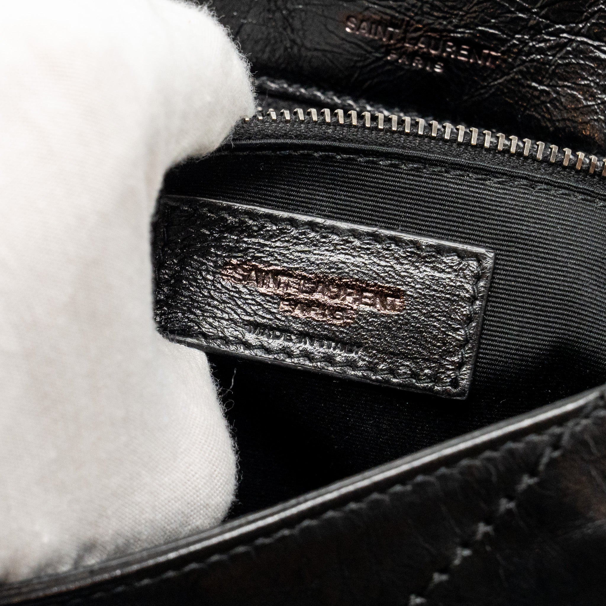SAINT LAURENT/YSL MEDIUM NIKI CHAIN BAG VINTAGE CALFSKIN BLACK SHW