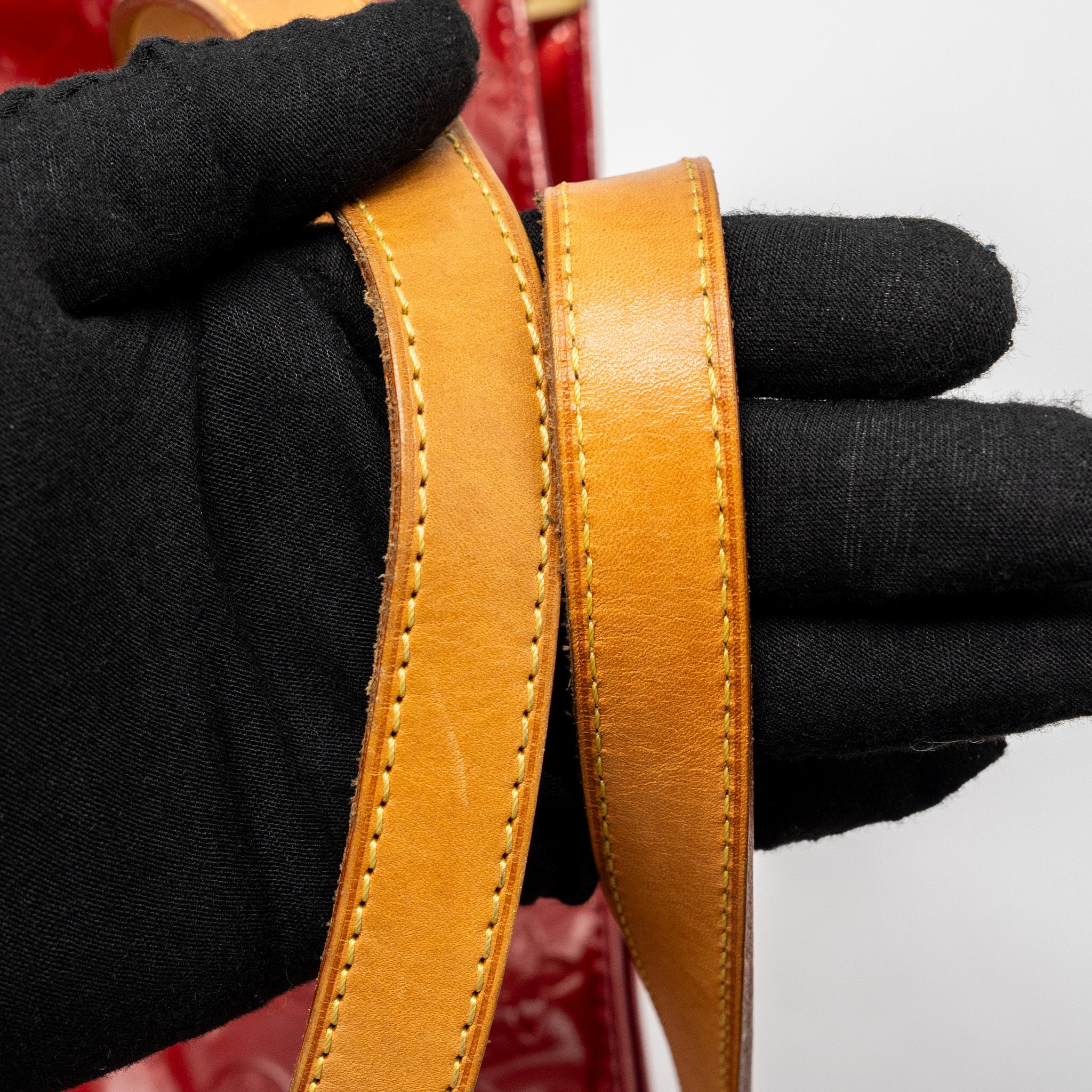 LOUIS VUITTON ZIP TOTE BAG PATENT RED GHW