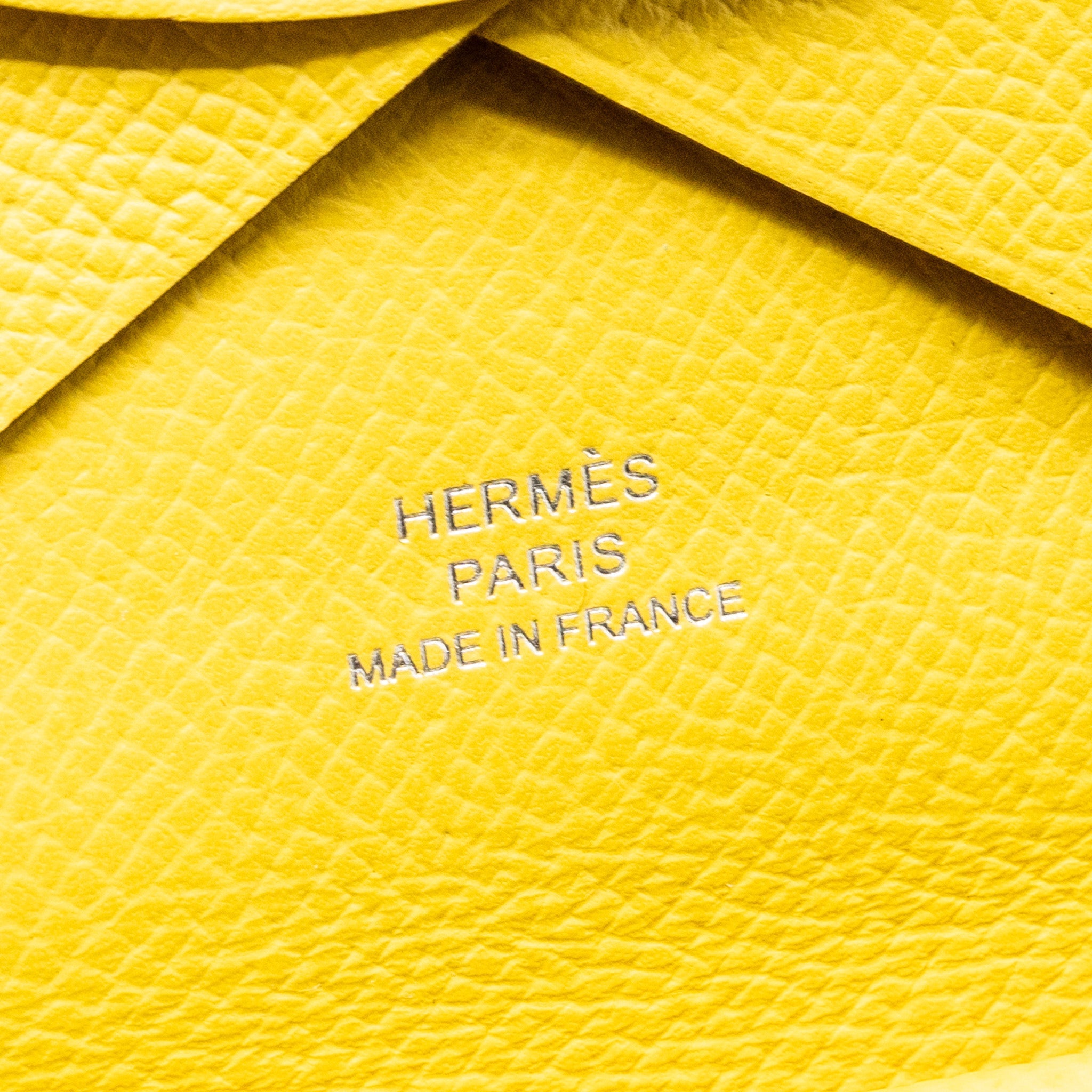 HERMES CALVI CARDHOLDER EPSOM JAUNE DE NAPLES SHW