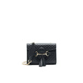 GUCCI EMILY GUCCISSIMA MINI LEATHER SHOULDER BAG BLACK