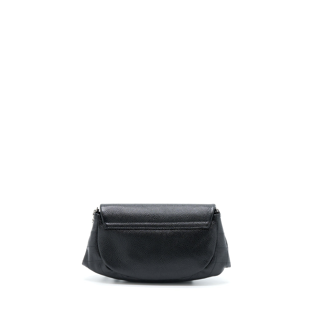 CHANEL HALF MOON WALLET ON CHAIN CAVIAR BLACK SHW