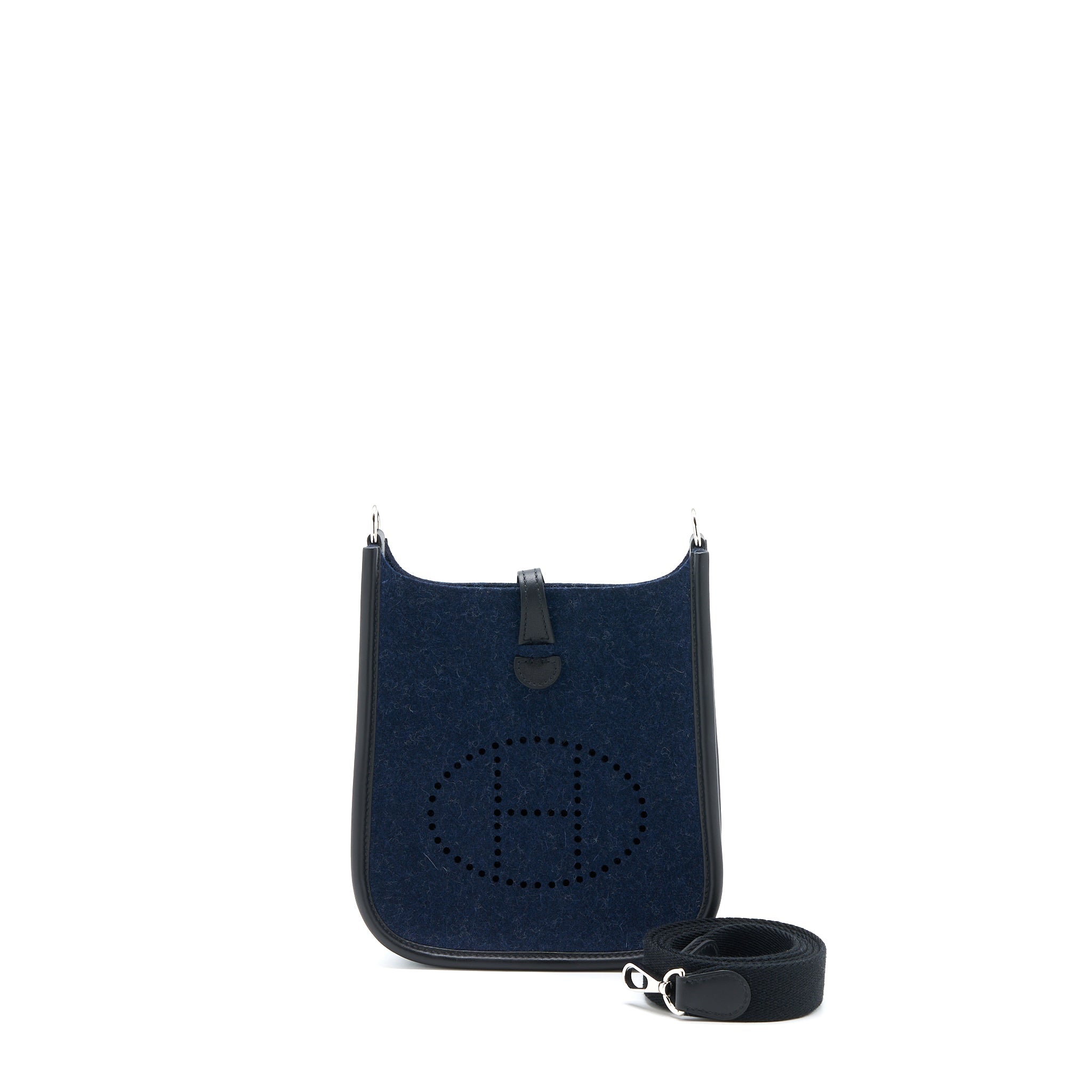 HERMES MINI EVELYNE FEUTRE/SWIFT BLUE NUIT/BLACK SHW