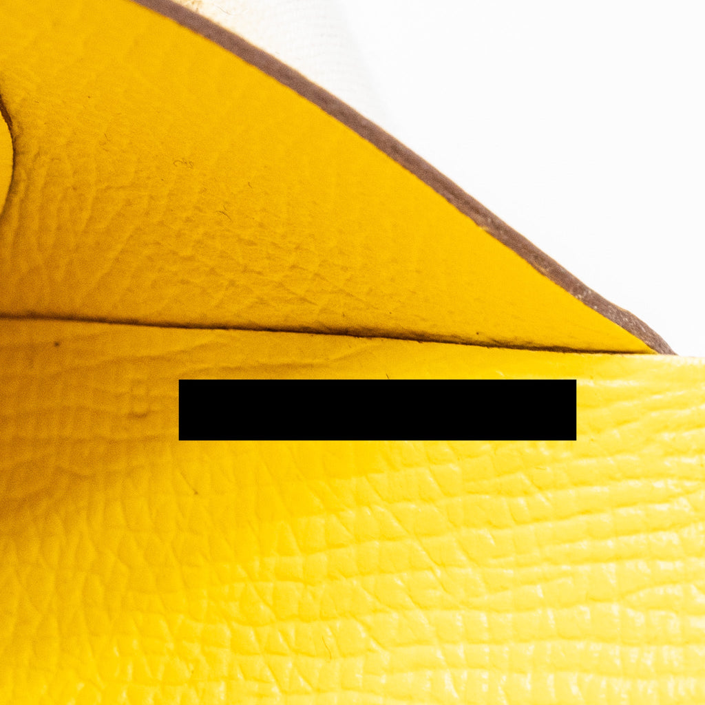 HERMES CALVI CARDHOLDER EPSOM JAUNE DE NAPLES SHW