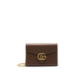 GUCCI GG MARMONT CHAIN WALLETS BROWN