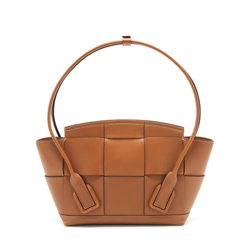BOTTEGA VENETA ARCO BAG CALFSKIN WOOD