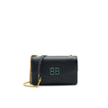 BALENCIAGA BB CHAIN SHOULDER BAG BLACK GHW